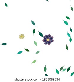 Seamless flowers vector pattern. Background texture in floral style.