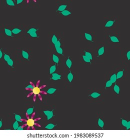 Seamless flowers vector pattern. Background texture in floral style.