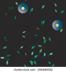 Seamless flowers vector pattern. Background texture in floral style.