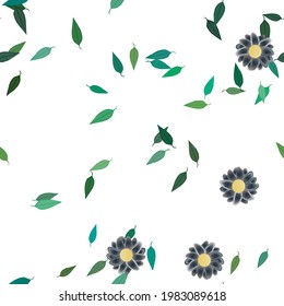 Seamless flowers vector pattern. Background texture in floral style.