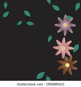 Seamless flowers vector pattern. Background texture in floral style.