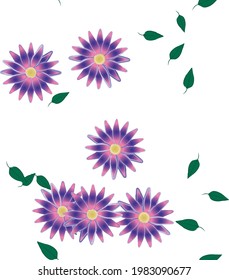 Seamless flowers vector pattern. Background texture in floral style.