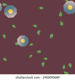 Seamless flowers vector pattern. Background texture in floral style.