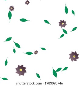 Seamless flowers vector pattern. Background texture in floral style.