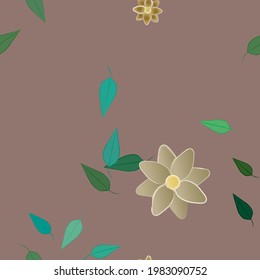 Seamless flowers vector pattern. Background texture in floral style.