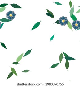 Seamless flowers vector pattern. Background texture in floral style.