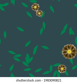 Seamless flowers vector pattern. Background texture in floral style.