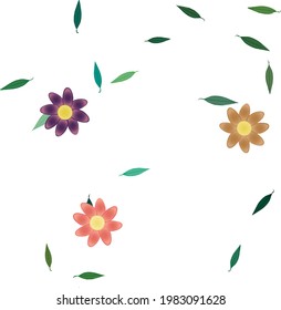 Seamless flowers vector pattern. Background texture in floral style.