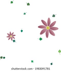 Seamless flowers vector pattern. Background texture in floral style.