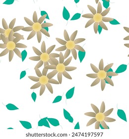 Patrón de Vector de flores sin costura. Textura de fondo en estilo floral.