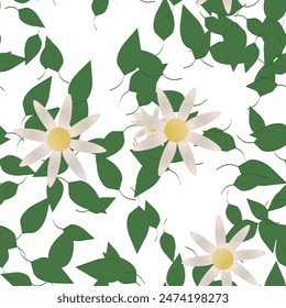 Patrón de Vector de flores sin costura. Textura de fondo en estilo floral.