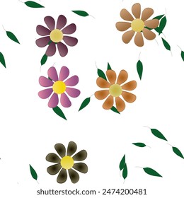 Patrón de Vector de flores sin costura. Textura de fondo en estilo floral.