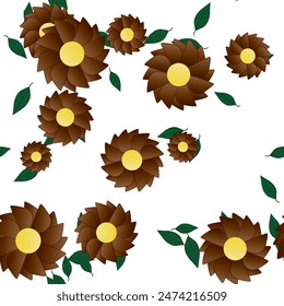 Patrón de Vector de flores sin costura. Textura de fondo en estilo floral.