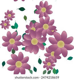 Patrón de Vector de flores sin costura. Textura de fondo en estilo floral.