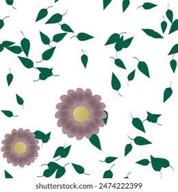 Patrón de Vector de flores sin costura. Textura de fondo en estilo floral.