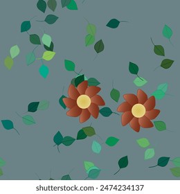 Patrón de Vector de flores sin costura. Textura de fondo en estilo floral.