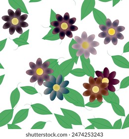 Patrón de Vector de flores sin costura. Textura de fondo en estilo floral.