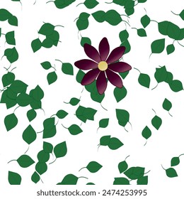 Patrón de Vector de flores sin costura. Textura de fondo en estilo floral.