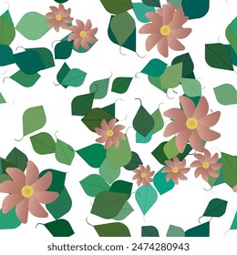 Patrón de Vector de flores sin costura. Textura de fondo en estilo floral.