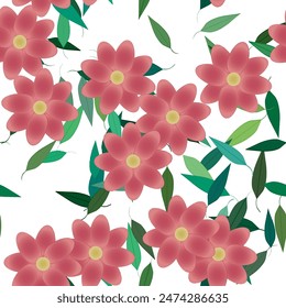 Patrón de Vector de flores sin costura. Textura de fondo en estilo floral.