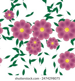 Patrón de Vector de flores sin costura. Textura de fondo en estilo floral.