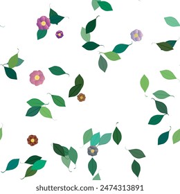 Patrón de Vector de flores sin costura. Textura de fondo en estilo floral.