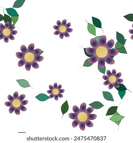 Patrón de Vector de flores sin costura. Textura de fondo en estilo floral. Diseño de patrón de flores.