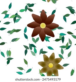 Patrón de Vector de flores sin costura. Textura de fondo en estilo floral. Diseño de patrón de flores.