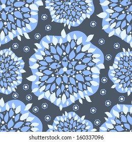 seamless flowers in winter colors