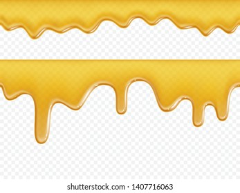 seamless flowing honey texture on white background