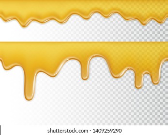 seamless flowing honey texture on white background