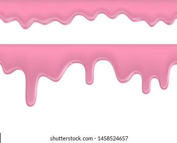 seamless flowing pink liquid texture on white background