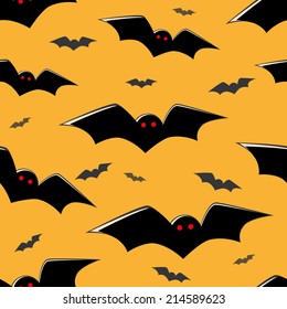 Seamless flying bats background Illustration
