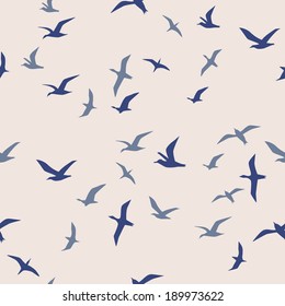 seamless flying birds