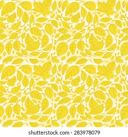 seamless foliage pattern leaf fall autumn vector illustration