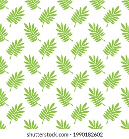 Seamless foliage pattern for textiles, textures, prints and simple backgrounds. Flat design.