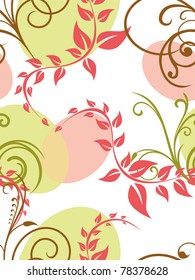 seamless foliage pattern vector
