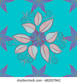 Seamless folk pattern in small wild leaves. Rustic chic. Liberty style millefleurs. Floral meadow background for textile, wallpaper, covers, surface, print, gift wrap, scrapbooking, decoupage.