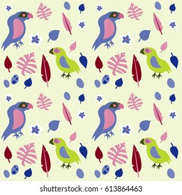 Seamless fon with abstract elements. Simple cute vector pattern in small-scale elements on the colored background. Seamless background for manufacturing, wallpapers, print, card and fabric design.