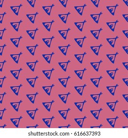 Seamless fon with abstract elements. Simple cute vector pattern in small-scale elements on the colored background. Seamless background for manufacturing, wallpapers, print, card and fabric design.
