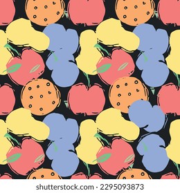 Seamless food background. Drawing food pattern