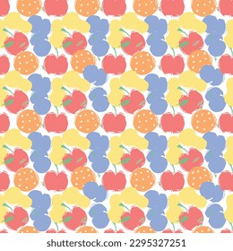 Seamless food background. Drawing food pattern