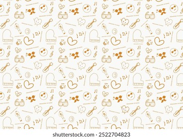 Seamless food background. Drawing food pattern