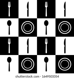 seamless food court pattern. wall background.