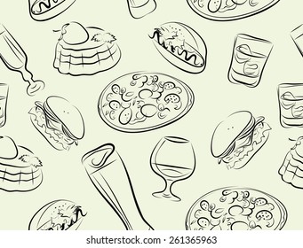 seamless food and drink background