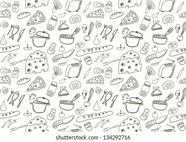 Seamless Food Icons