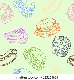 seamless food pattern