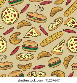 seamless food pattern