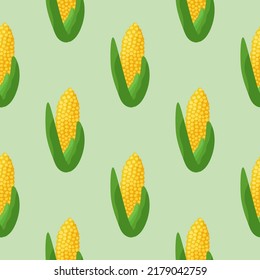 Seamless food pattern of bell pepper on yellow background. Backdrop for wallpaper, print, textile, fabric, wrapping. Vector illustration