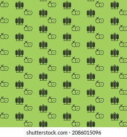Seamless food pattern design and background art